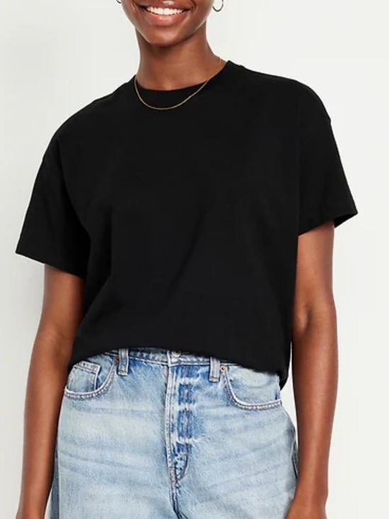 Old Navy Tops - Old Navy Boxy Tee | Black | Size Medium